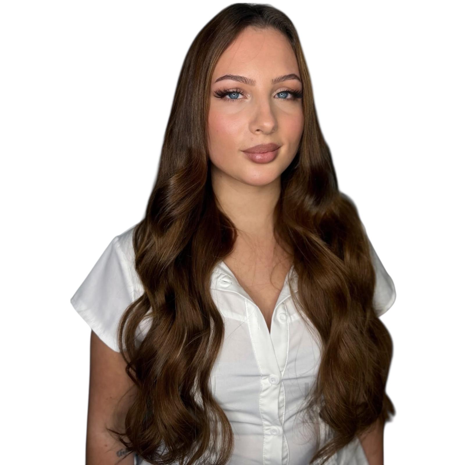 YHW Haarverlängerung Extensions 06 Kastanienbraun