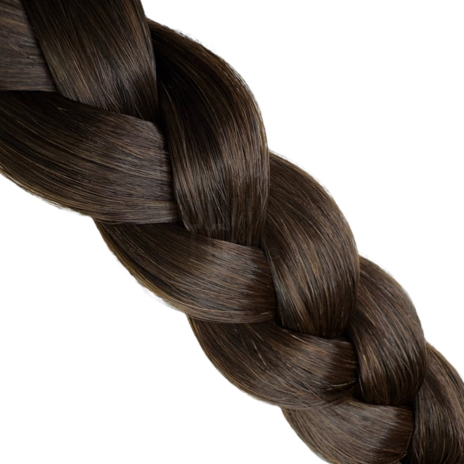 02 Dunkelbraun Haarverlängerung extensions