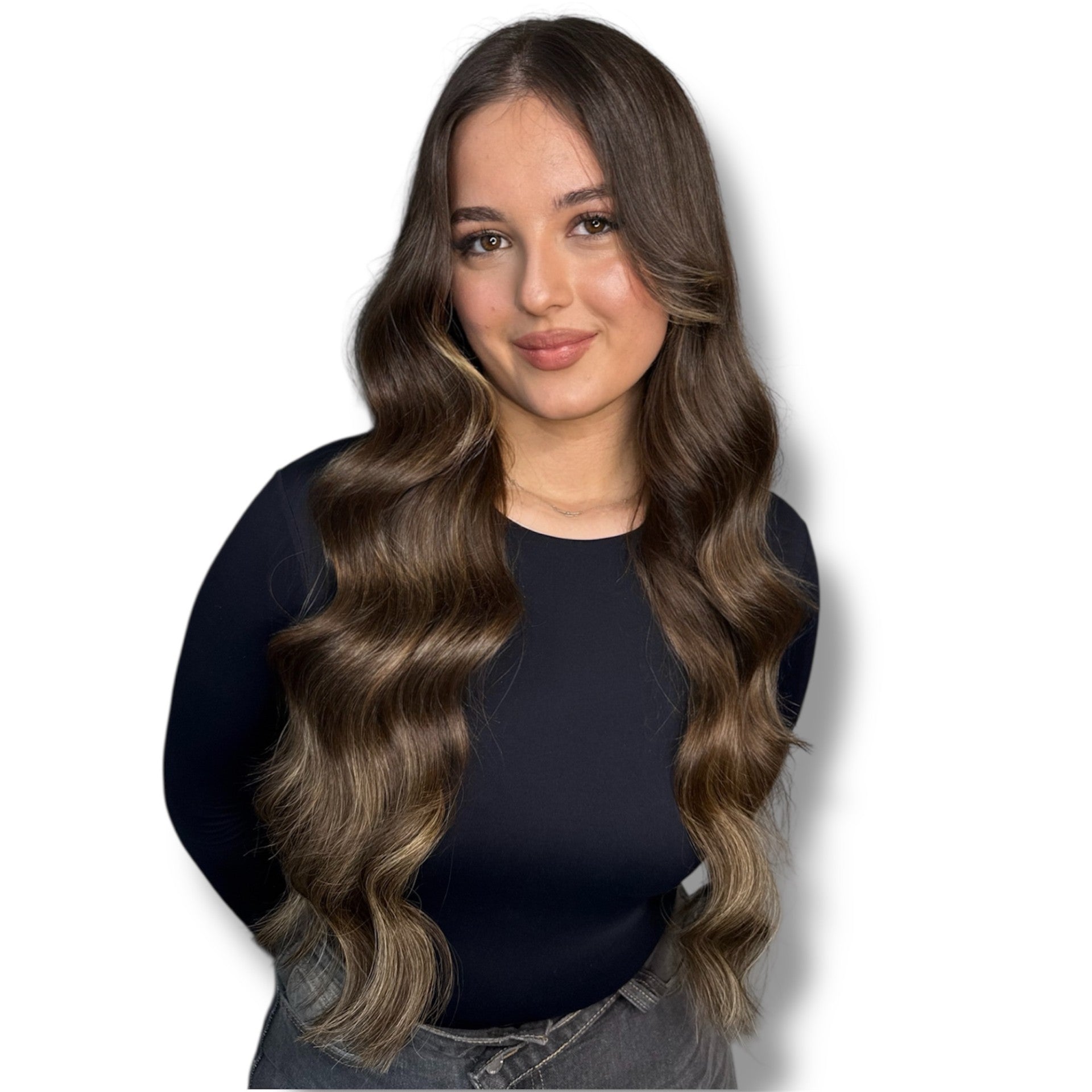 Haarverlängerung extensions 3A Naturbraun Asch-Matt