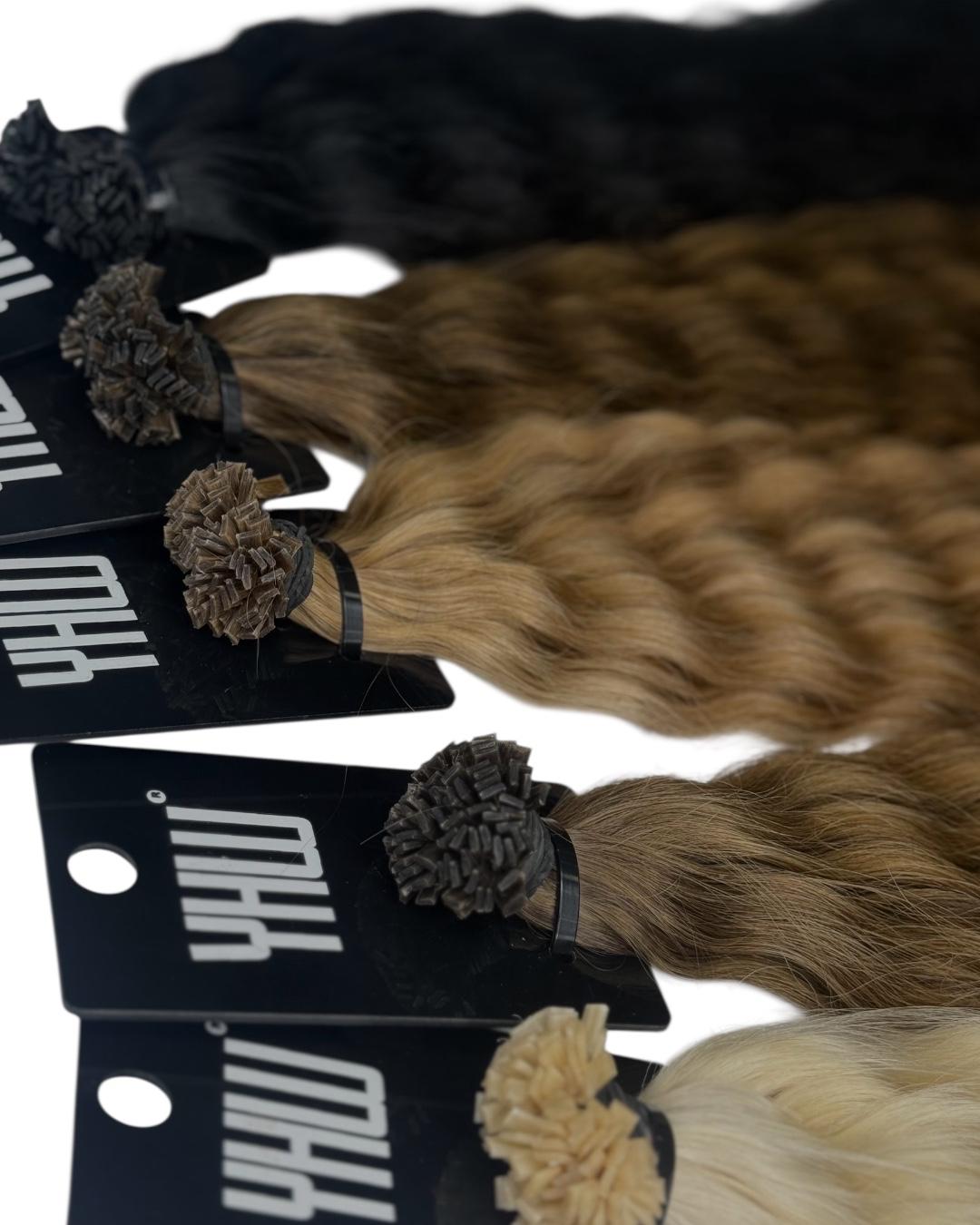 YHW® Bonding Extensions Gelockt -  Remy Echthaarverlängerung mit natürlicher Lockenstruktur