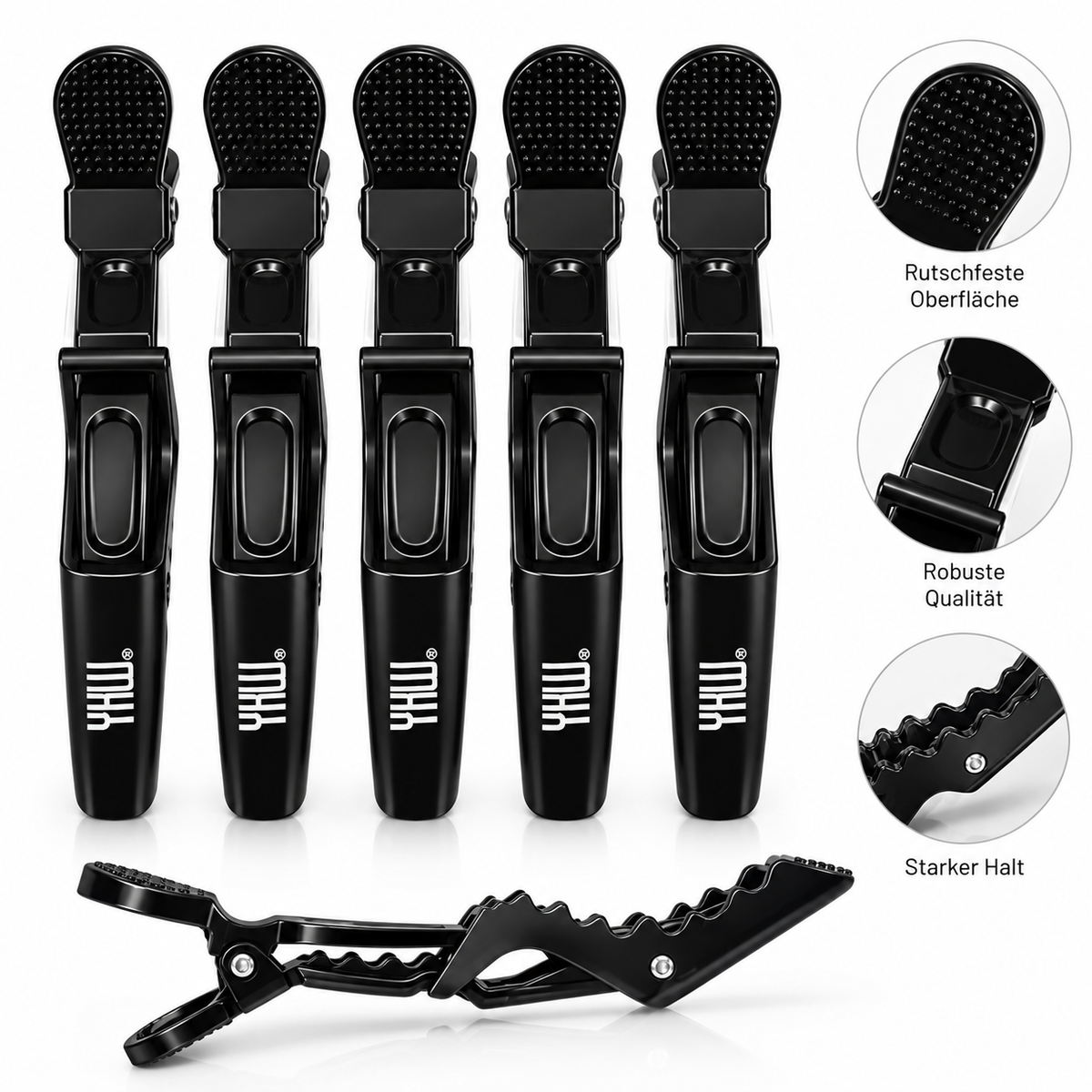 Haarclips zum Abteilen – 6er Set